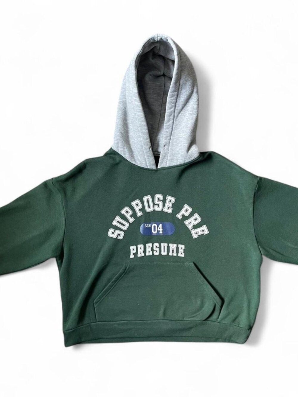 Small Green and grey hoodie with a preppy streetwear vibe #skater